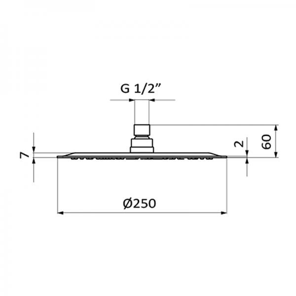 Лійка для верхнього душу GRB in Cool 25 см матове золото 00080057