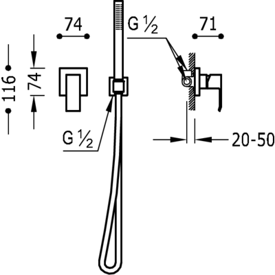 Набір для душу Tres Cuadro 00617703