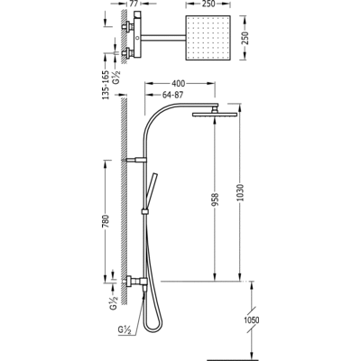 Душова стійка Tres Cuadro 00719101