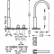 Дворучний змішувач на борт ванни Tres Cuadro Exclusive 00810504AC