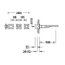 Двовентильний настінний змішувач для раковини 180 мм Tres Cuadro 00815301OM
