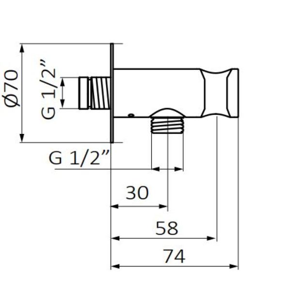 Вивід із тримачем для ручного душу GRB Hydro EterNice Copper PVD 05006855
