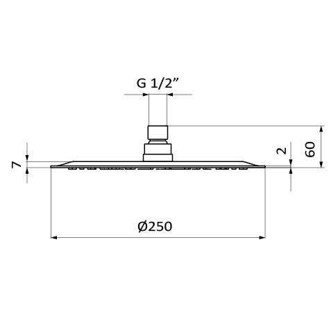 Душова лійка Hydro Slim showerhead 05020002 хром. Гідромасажна лінія