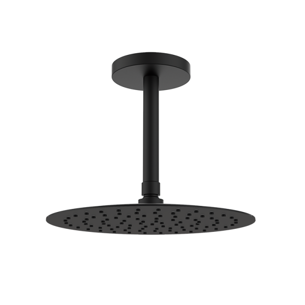 Тонка душова лійка з стельовим кронштейном Slim showerhead + Ceiling arm 05127212 колір чорний