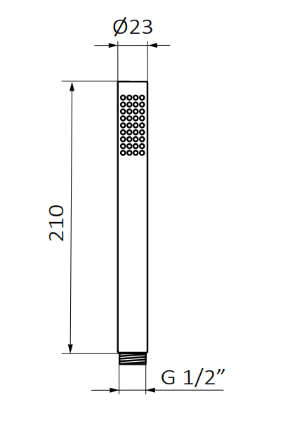 Ручний душ із шлангом та кріпленням Cylindrique Lux wall outlet kit + Tube hand-shower 05040070 колір хром