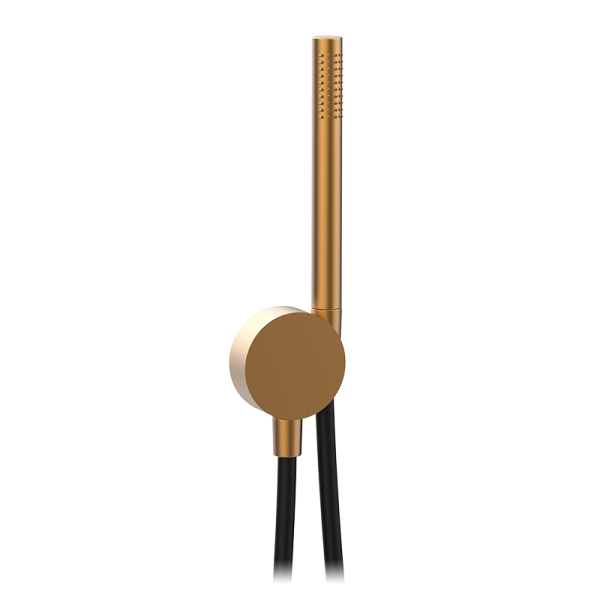 Ручний душ із шлангом та кріпленням Cylindrique wall outlet kit + Winner hand-shower 05040955 PVD матове золото