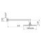 Душова лійка з квадратним кронштейном Hokei showerhead + Square arm 05045004 колір хром