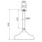 Душова лійка на стелю 1866 showerhead + Ceiling arm 05045009 колір хром