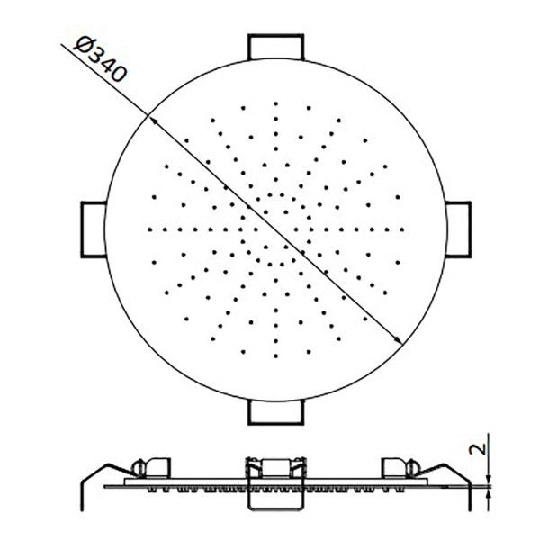 Вбудована душова лійка Hydro Circular Libis EterNice Metal 05365193 Stainless Steel PVD