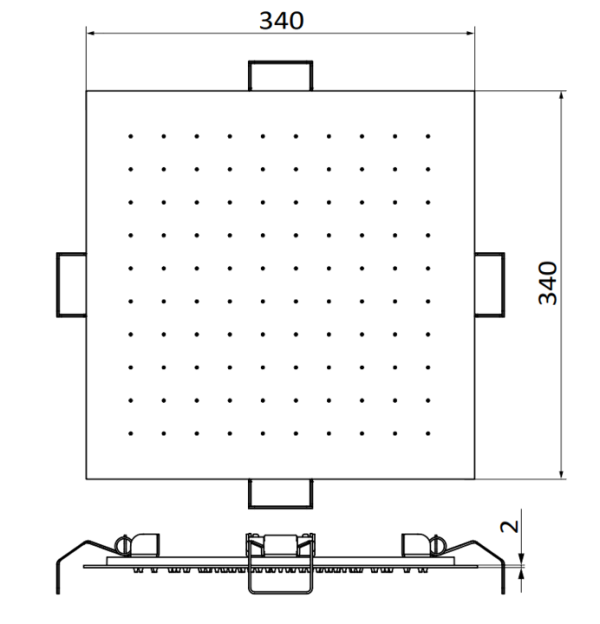 Квадратний вбудований душ Hydro Quadro Libis EterNice Brushed Gold 05386188 золото PVD. Гідромасажна лінія