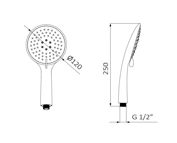 Ручний душ з тримачем та душовим шлангом Adjustable Support Kit + Enter hand-shower 05464100 колір хром