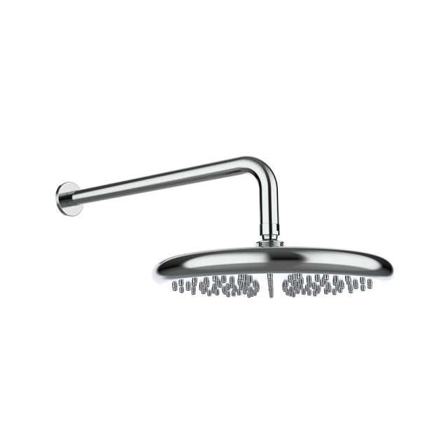 Душова лійка з вигнутиим кронштейном Hydro Obo showerhead + Curved arm 05500100 колір хром