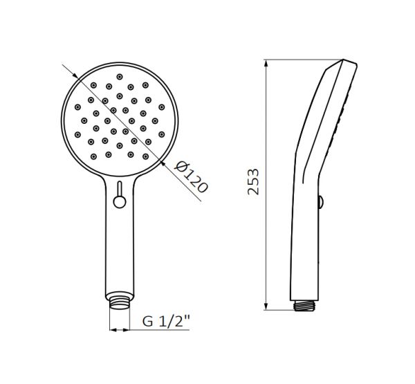 Ручний душ із шлангом та кріпленням Adjustable Support Kit + Urahand-shower 05512100 колір хром