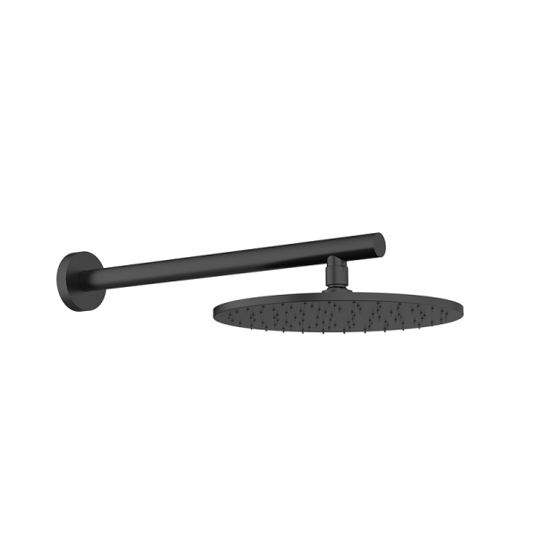 Тонка душова лійка з кронштейном Hydro Audrey showerhead + Stick arm 05515892 PVD колір чорний