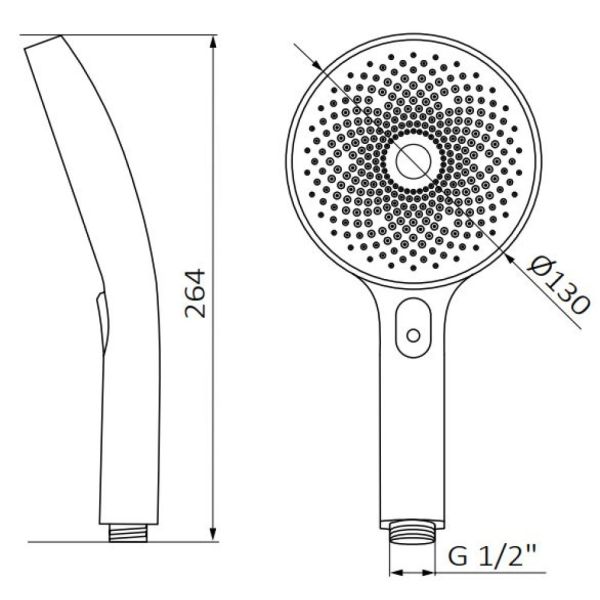 Ручний душ GRB Hydro Chrome BAN Ø 130 мм 05534100