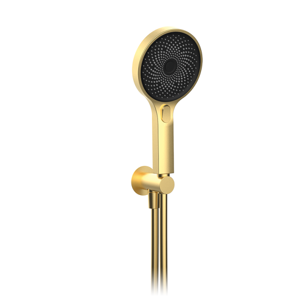 Ручний душ із шлангом та кріпленням Hydro Cylindrique wall outlet kit + Ban hand-shower 05534288 PVD колір золото