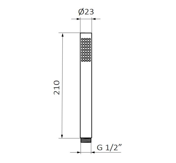 Ручний душ із шлангом та кріпленням Hydro Adjustable Support Kit + Tube hand-shower 05581188 PVD колір золото