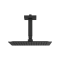 Квадратна душова лійка з кронштейном Square Slim 250 showerhead + Square Ceiling arm 05646622 колір чорний
