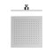 Квадратна душова лійка Hydro Square Inox showerhead 058153 нержавіюча сталь. Гідромасажна лінія