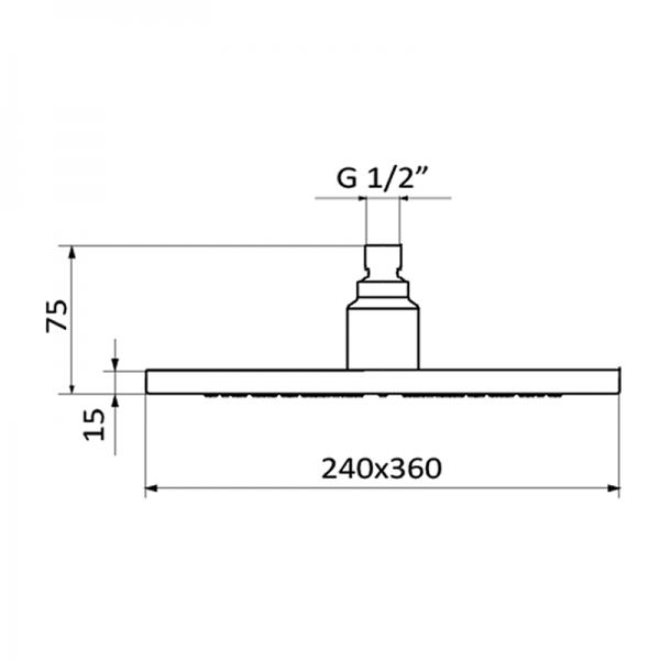 Лійка для верхнього душу GRB Hidromasaje Hokei один режим хром 058189