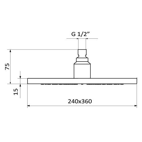Верхній душ Hydro Hokei showerhead 058189 хром. Гідромасажна лінія