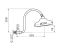 Душова лійка на стіну 1866 showerhead + Curved arm 058294 колір чорний
