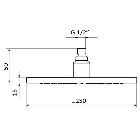 Квадратна душова лійка Hydro Square ABS showerhead 058207 хром. Гідромасажна лінія