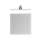 Квадратна душова лійка Hydro Square Inox showerhead 058208 нержавіюча сталь. Гідромасажна лінія