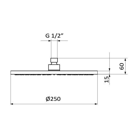 Душова лійка Hydro Plot showerhead 058215 хром. Гідромасажна лінія