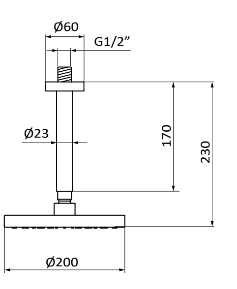 Гіроскопічна душова лійка з кронштейном Gyro showerhead + Wall arm 05962900 колір хром