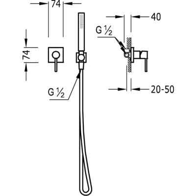 Набір для душу Tres Max 06217703