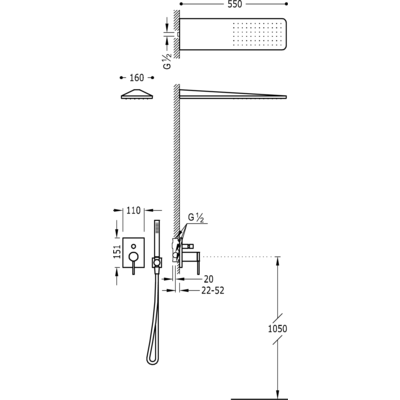 Душова система Tres Mono-Term 06218010NM