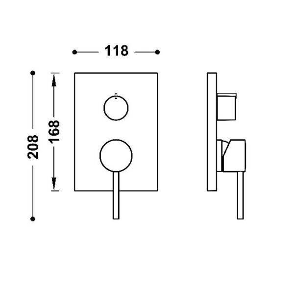 Видима частина для прихованого 2-ходового Rapid-box 06228110