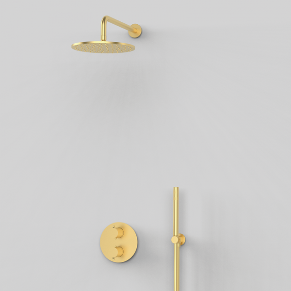 Душовий термостатичний комплект GRB TIME EterNice® Copper на 2 споживачі прихований, колір золото 07047033 PVD