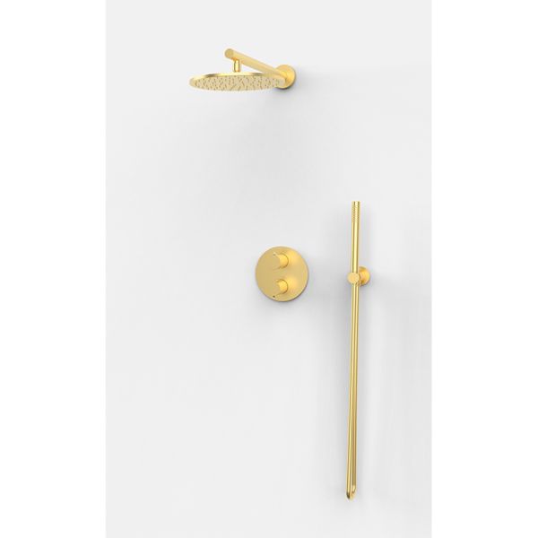 Душовий комплект з термостатом GRB Time Brushed Gold PVD 07047588