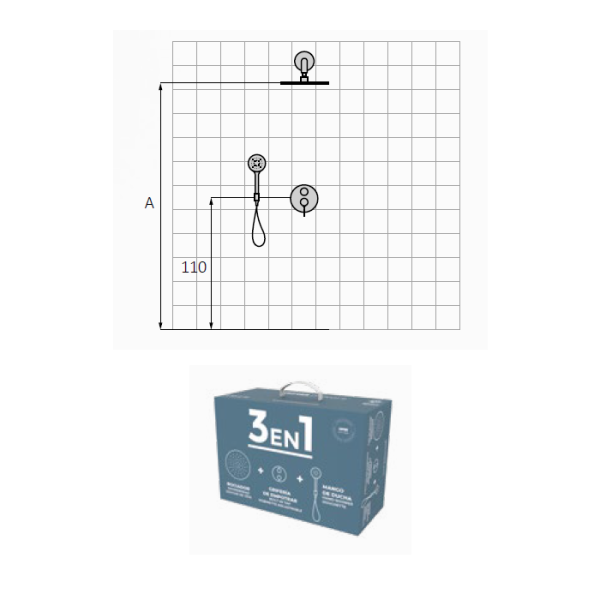 Душовий комплект GRB Kala PVD EterNice Copper 07060455