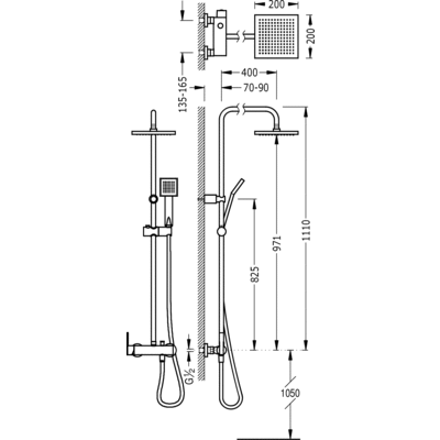 Душова система Tres Lex 08119301
