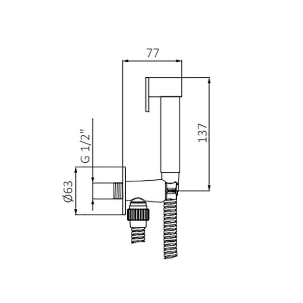 Гігієнічний душ на тримачі GRB Intimixer PVD EterNice Copper 08123155