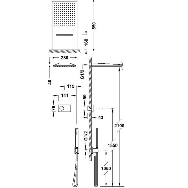 Душова система Tres Shower technology 09286308