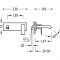 Настінний змішувач для раковини Tres Cuadro 106200