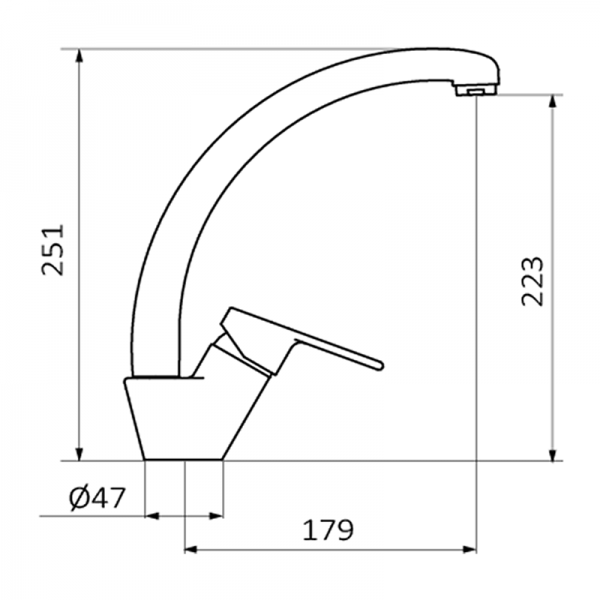 Змішувач для кухні GRB Cocinas Eco Project одноважільний хром 11820110