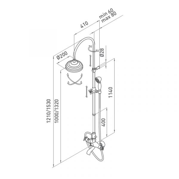 Душова система з термостатом Classical 129190