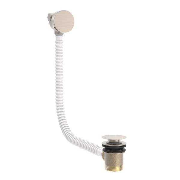 Злив-перелив з наповненням каскад для ванни Tres 98 см, d=70 мм, перелив круглий, сталь 03453430AC