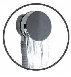 Злив-перелив з наповненням каскад для ванни Tres 98 см, d=70 мм, перелив круглий, сталь 03453430AC