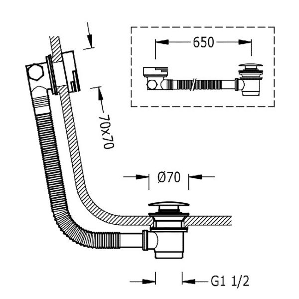 Сифон для ванни Tres 13453440