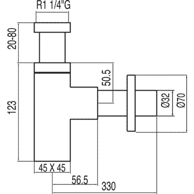 Сифон для раковини Tres 13463420