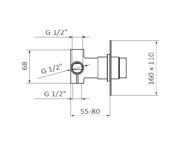 Змішувач для душу GRB Kala перемикач термостатичний хром 136700
