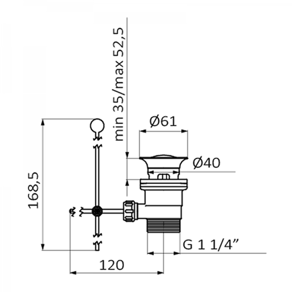 Змішувач для раковини GRB Eco Prime одноважільний з автоматичним донним клапаном хром 15526150