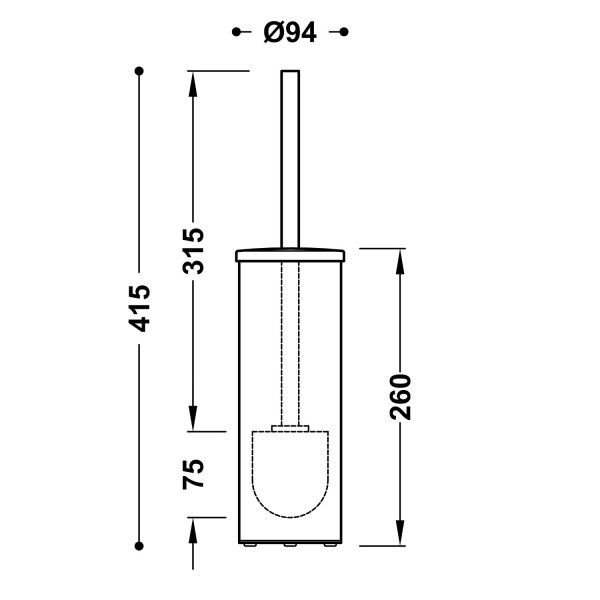 Йоржик для унітазу Tres 16133602AC