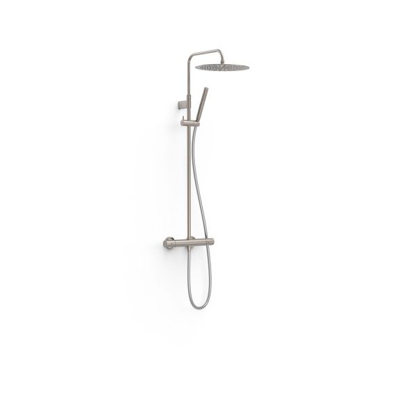 Комплект для душу OVER-WALL 2-ходовий настінний термостатичний колір нержавіюча сталь 19039302AC